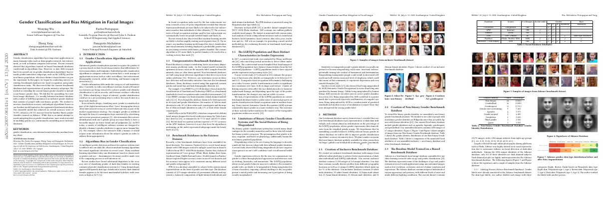 Gender Classification and Bias Mitigation in Facial Images